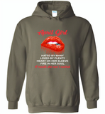 April Girl, Hated By Many Loved By Plenty Heart On Her Sleeve Fire In Her Soul A Mouth She Can't Control - Gildan Heavy Blend Hoodie