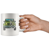 Jeep into the wild I go losing my way and finding my soul black coffee mug