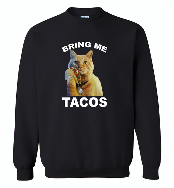 The cat bring me tacos goose - Gildan Crewneck Sweatshirt