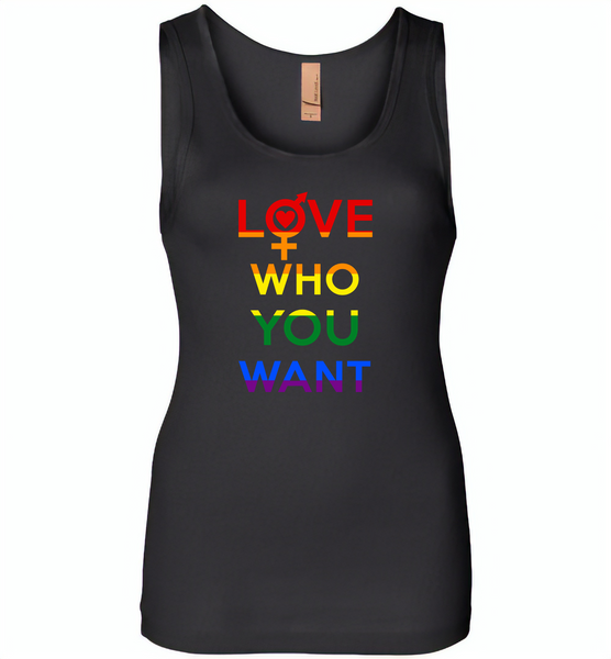 Love who you want lgbt gay pride - Womens Jersey Tank
