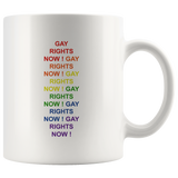 Gay rights now LGBT white gift coffee mug