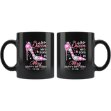 A Queen Was Born In May Happy Birthday To Me Gift For Girl Daughter Diamond Shoes Black Coffee Mug
