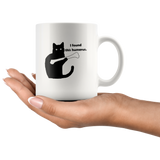 I Found This Humerus Black Cats Humorous White Coffee Mug