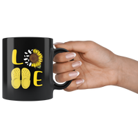 Sunflower Crocs Love Lover Yellow Black Coffee Mug