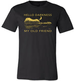 Hello darkness my old friend, guitar lake shadow, guitar lover, love guitar T- shirt