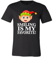 Smiling is my favorite funny christmas elf shirt men,women