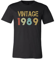 Vintage 1989 T-shirt, 30 birthday gift tee