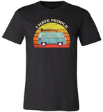 Car camping I hate people, funny camping tee shirts