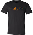 Love heartbeat witch bat halloween t shirt gift