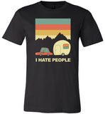 I hate people car camping, funny camping tee shirts