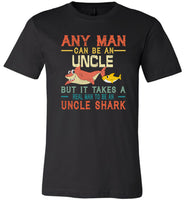 Vintage real man to be a uncle shark, gift tee for uncle