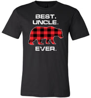 Red Plaid Best Uncle Ever Bear Fathers Day Gift Funny T-shirt