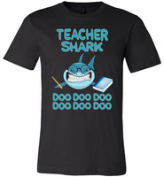 Teacher shark doo doo doo Shirt with book, funny teacher shirt