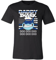 Sailor Daddy Shark American Flag Funny Gift Shirt, Father's day gift tee