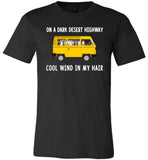 Cat on a dark desert highway cool wind in my hair T shirt