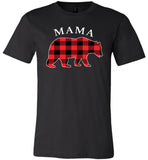 Red Plaid Mama Bear Matching Buffalo Family Pajama T Shirt