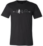 Love heartbeat zombie halloween t shirt gift