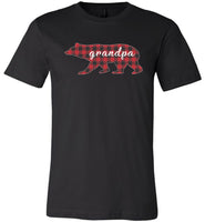 Red Plaid Grandpa Bear Matching Buffalo Family Pajama T-Shirt