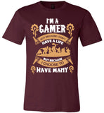 Gamer - I choose to have many lives t shirt