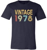 Vintage 1978, happy birthday tee shirt for men, women