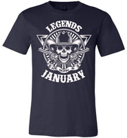 Legends are born in January, birthday's gift tee shirt