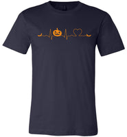 Love heartbeat pumpkin bat halloween t shirt gift