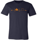 Love heartbeat pumpkin bat halloween t shirt gift