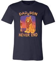 Dad and son love never end T shirt, father's day gift tee