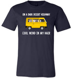 Cat on a dark desert highway cool wind in my hair T shirt