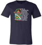 I am a camping girl I was born with my heart on my sleeve hippie T-shirt