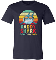Retro-Vintage-Daddy-Shark-doo-doo-doo-T-shirt,papa, dad, father's day gift tee