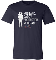 Husband daddy protector veteran hero T shirt, father's day gift tee, papa, dad shirt
