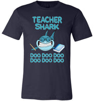 Teacher shark doo doo doo Shirt with book, funny teacher shirt