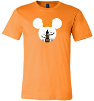 Mickey mouse halloween castle bat t shirt