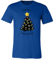 Star Merry Meowy Christmas Tree Black Cat Lover Funny Shirt