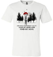 And into the forest I go to lose my mind and find my soul hiking camping men t shirt