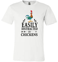 Easily distracted by Hei Hei chickens T shirt