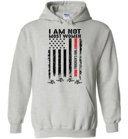 I Am Not Most Women Trucker's Girl American Flag Tee Shirt Hoodie