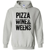 Pizza wine and weens tee shirt hoodie