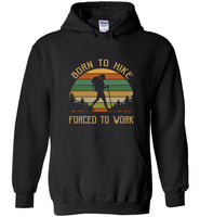 Born to hike forced to work vintage camping T shirt for women