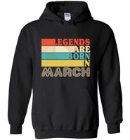 Legends are born in March vintage T-shirt, birthday's gift tee