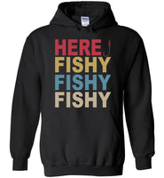 Here fishy fishy fishy vintage love fishing gift tee shirt