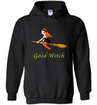 Halloween good witch broom hat t shirt