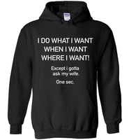 I do what I want except I gotta ask my wife t shirt