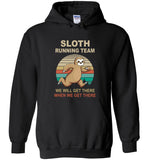 Sloth running team when we will get there vintage retro version tee shirt