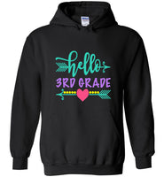Hello third 3rd grade first day back to school tee shirt hoodie