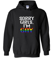 Sorry girls i'm gay lgbt rainbow tee shirt