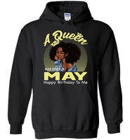 A Queen was born in May happy birthday to me, black girl gift Tee shirt