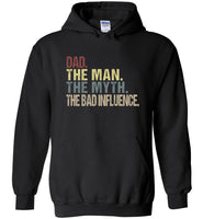 Dad the man the myth the bad influence vintage T-shirt, father's day gift tee