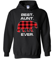 Red Plaid Best Aunt Ever Bear Mothers Day Gift Funny T-shirt